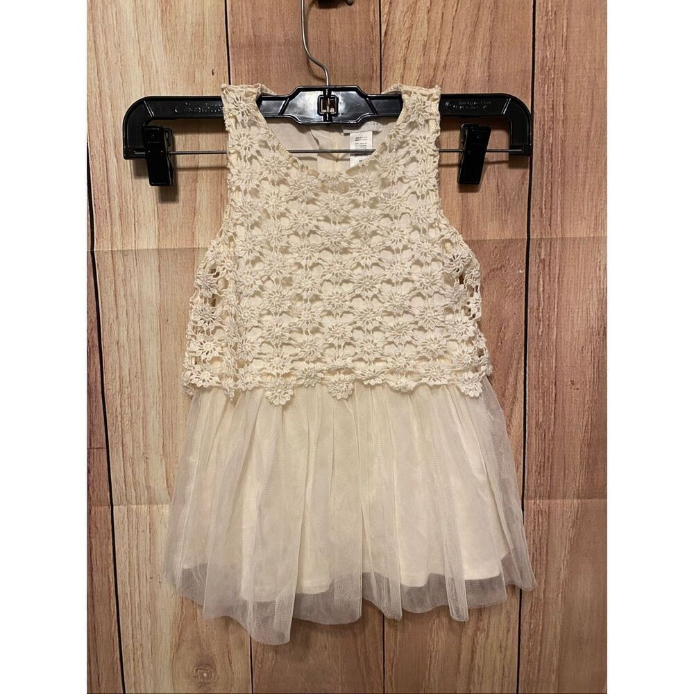 Guess 24 month baby girl dress white crochet